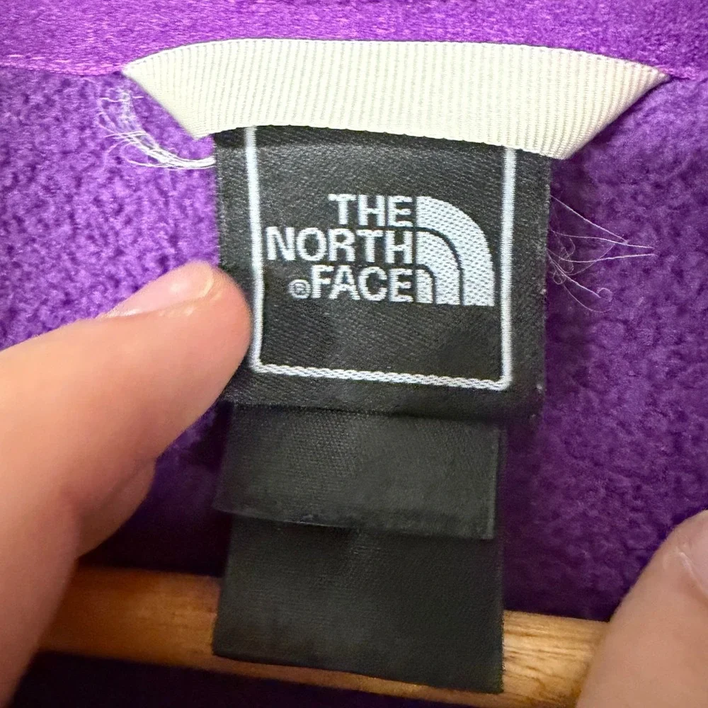 The‎ North Face Womens Full Zip Fleece Jacket Purple Two Tone Mock Neck 5716